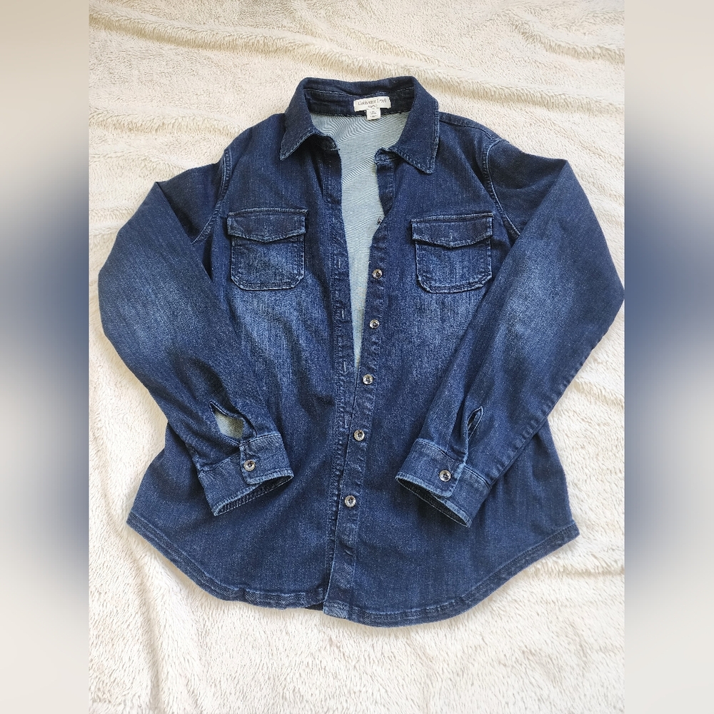 Denim Button-Up Shirt